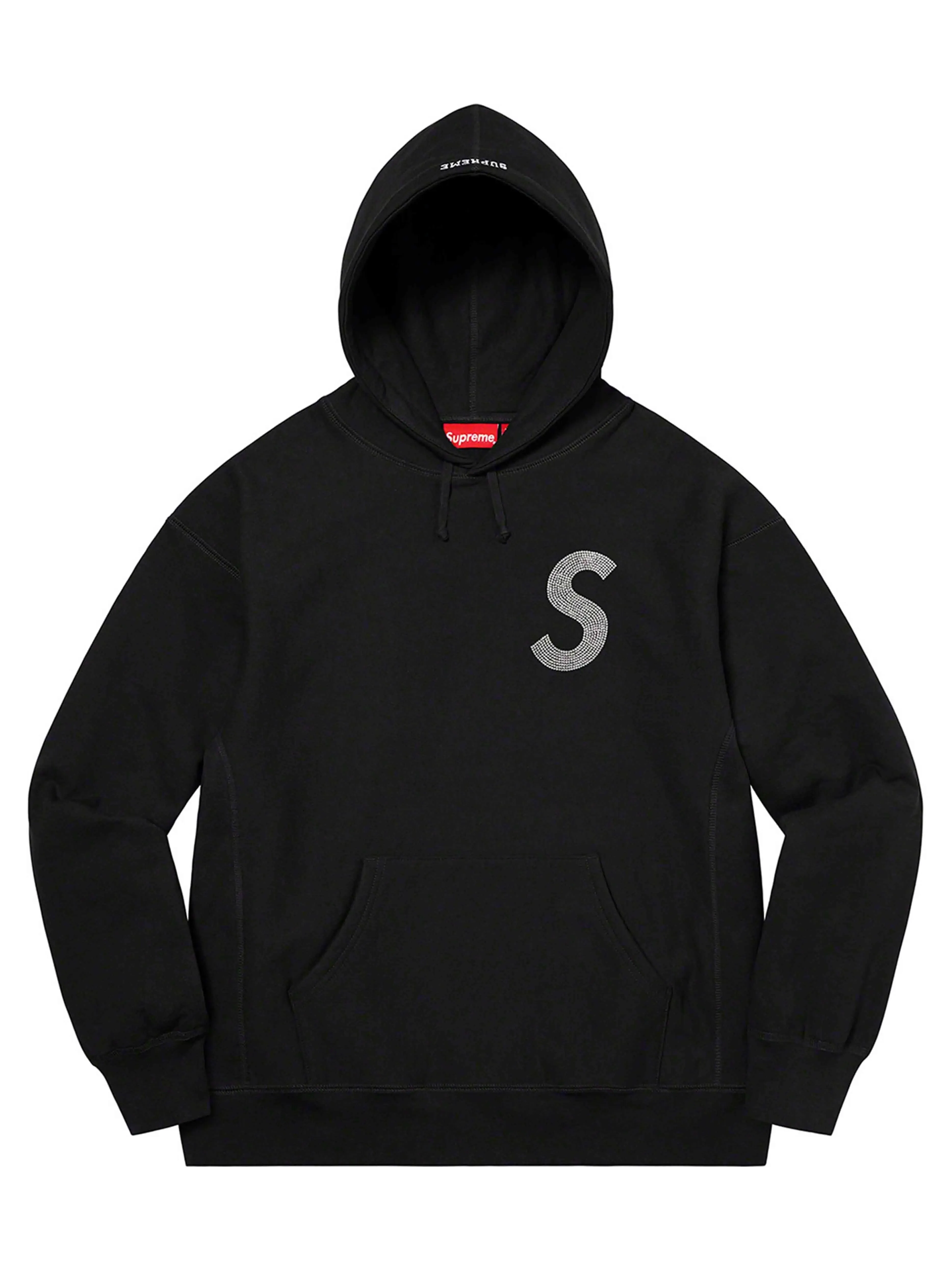 Supreme Swarovski S Logo Hoodie Black [SS21]