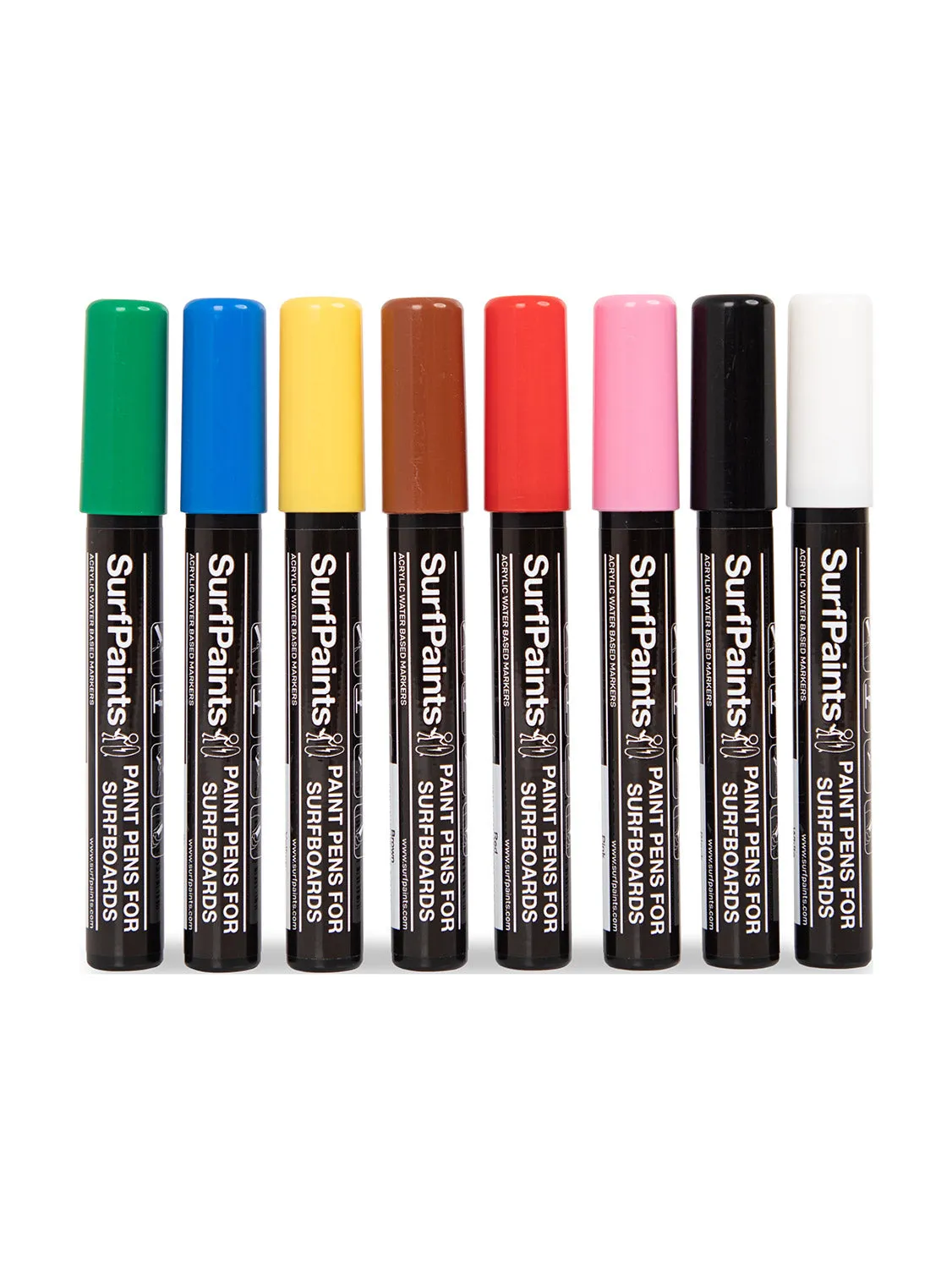 SurfPaints Acrylic Water Based Markers Primary Set