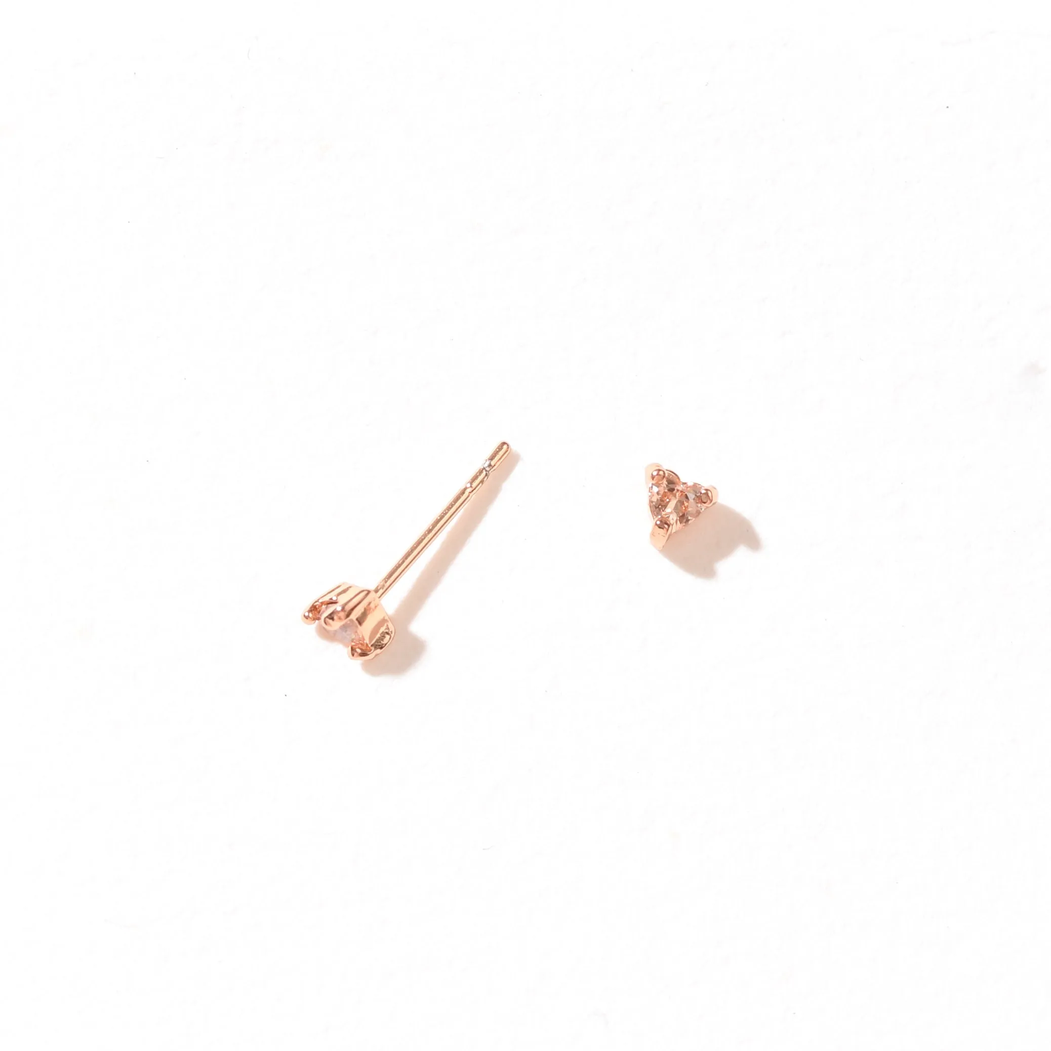 Sweetheart Studs | Dusty Rose Warm Gold