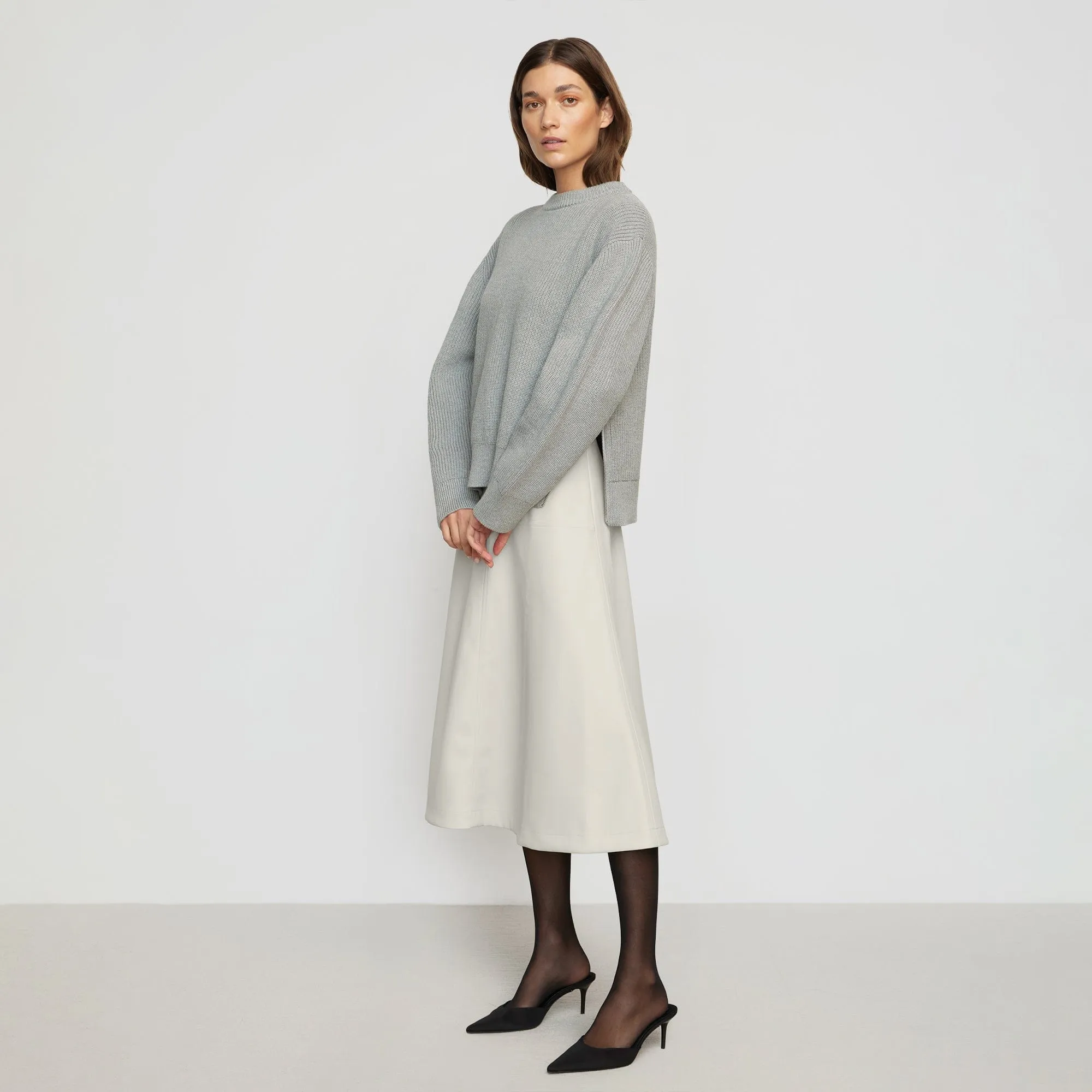 Tate Organic Cotton Side-Zip Sweater