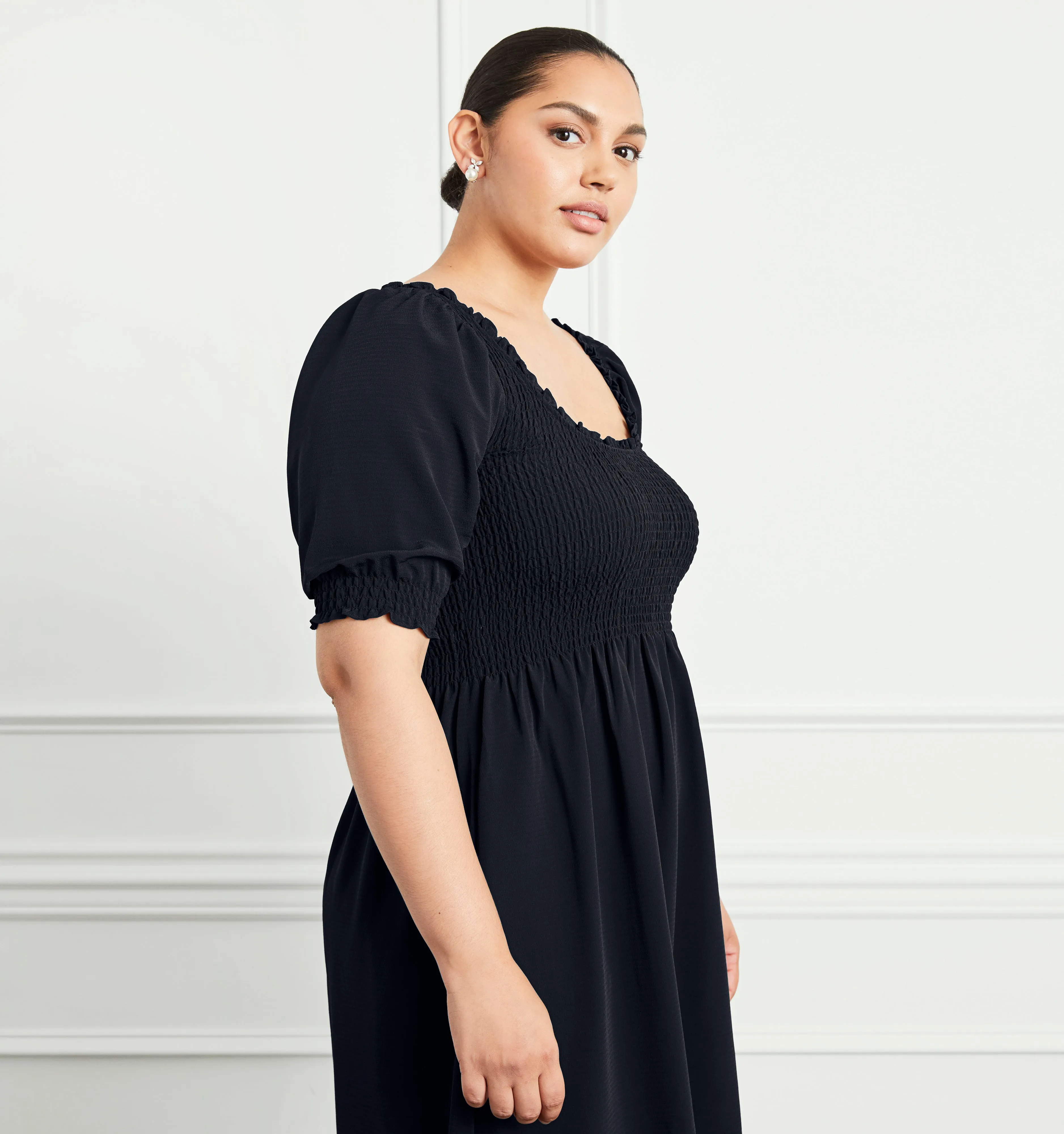 The Louisa Nap Dress - Black Crepe