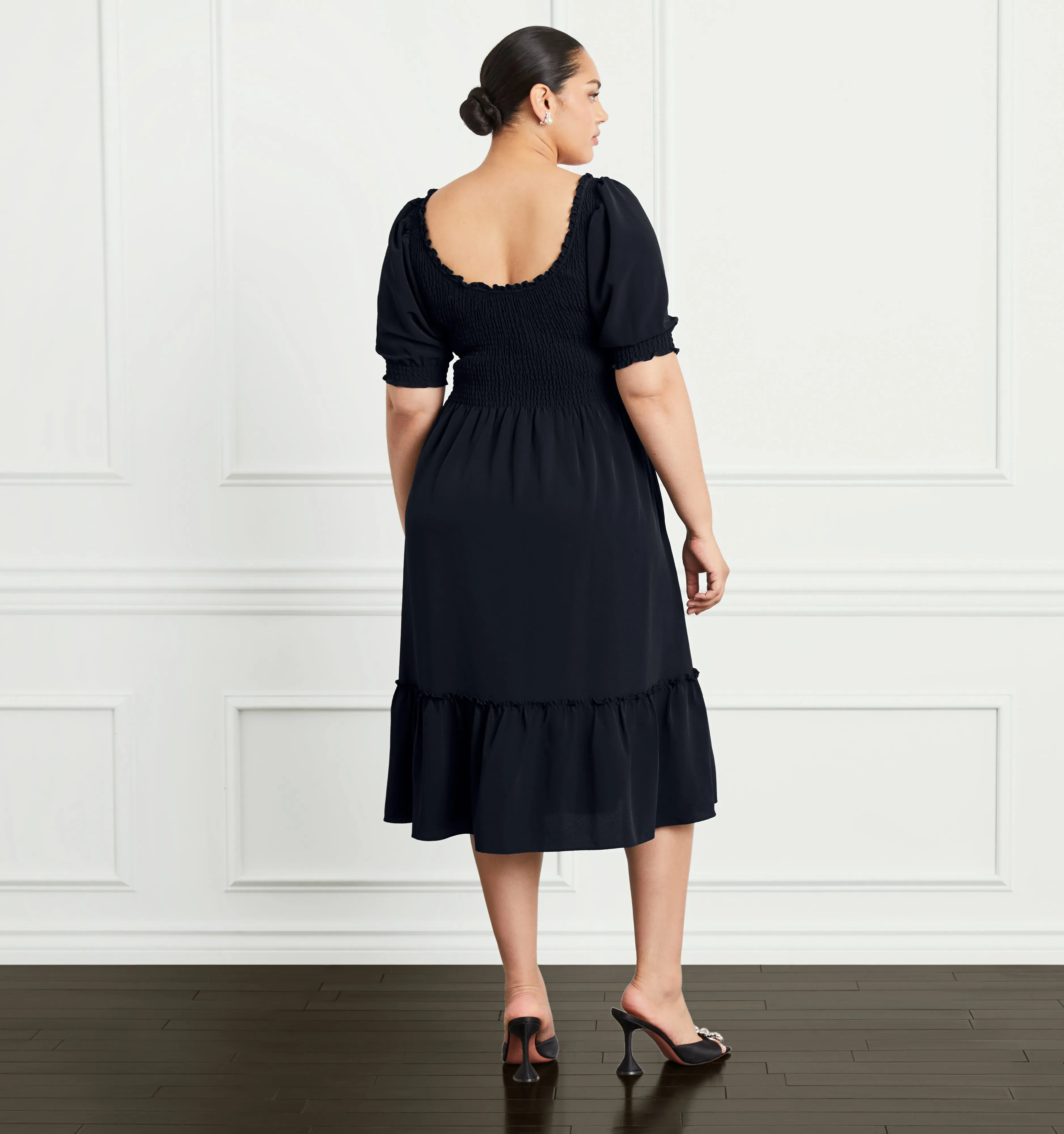 The Louisa Nap Dress - Black Crepe