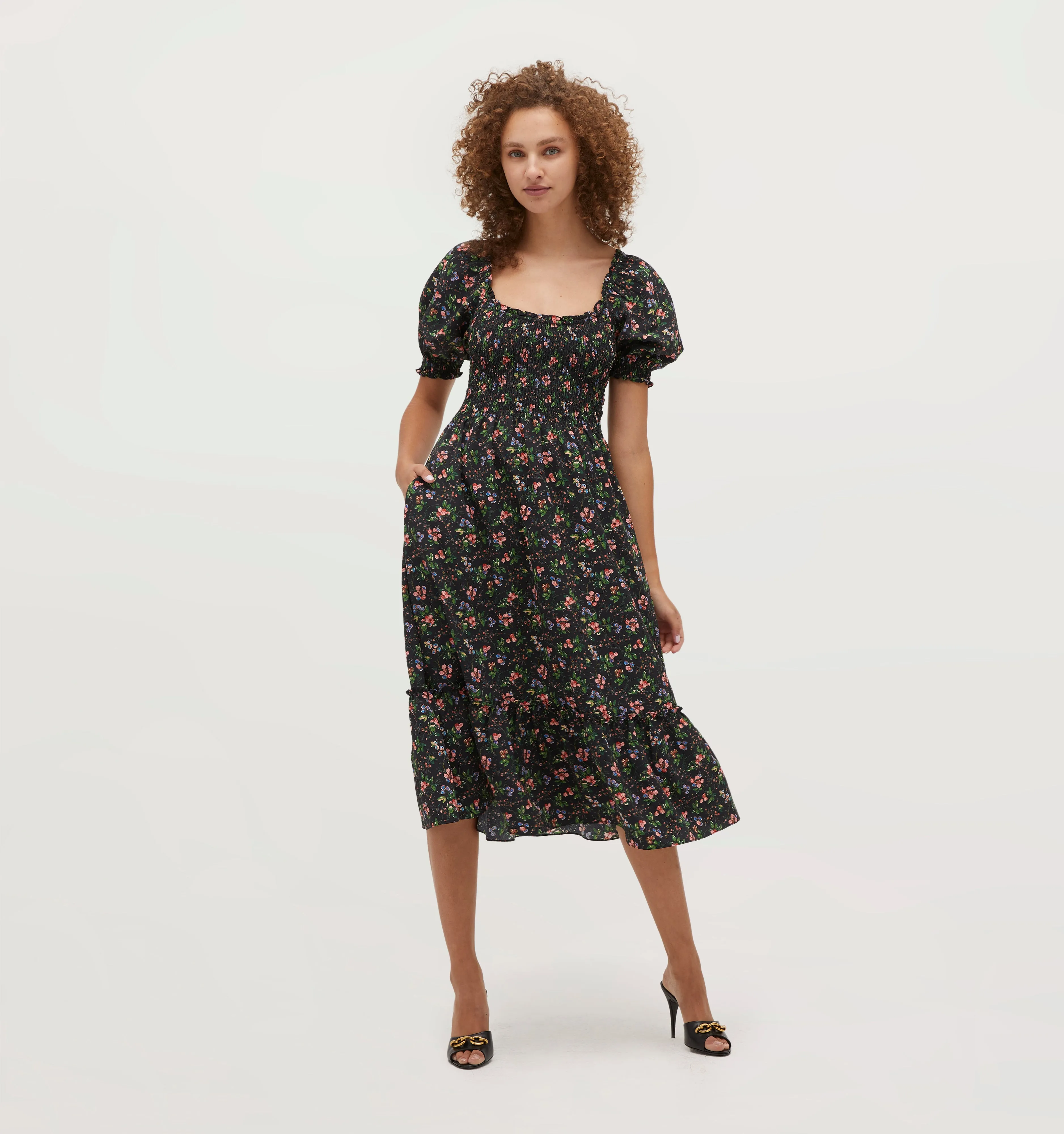 The Louisa Nap Dress - Multi Berry Crepe