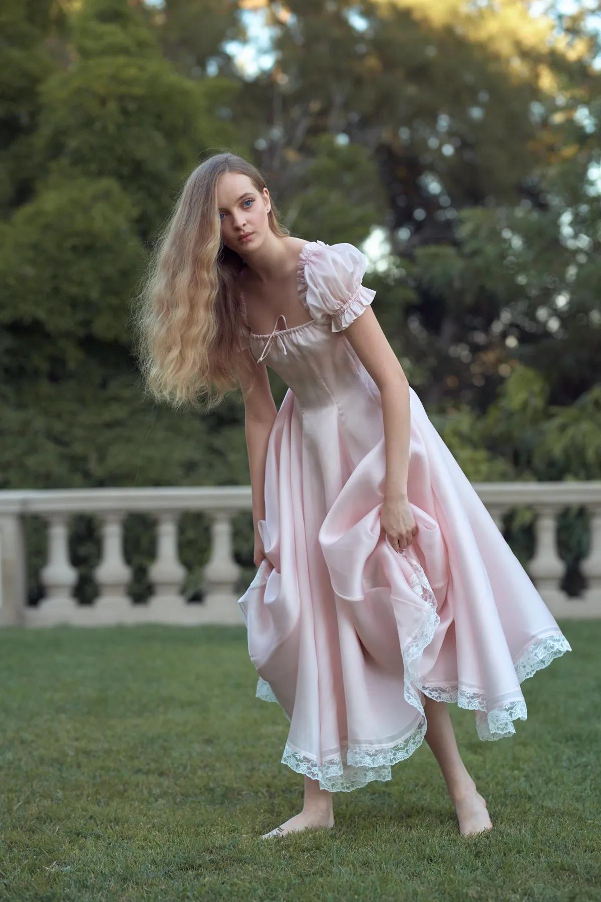 The Peach Fuzz Garden Party Dress