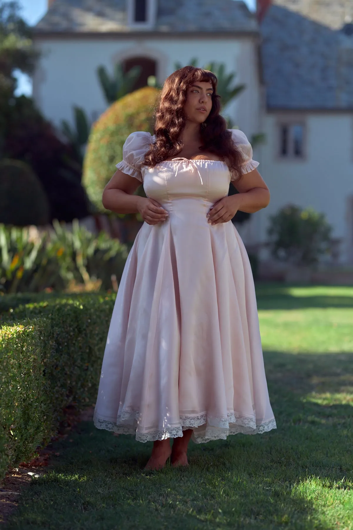 The Peach Fuzz Garden Party Dress