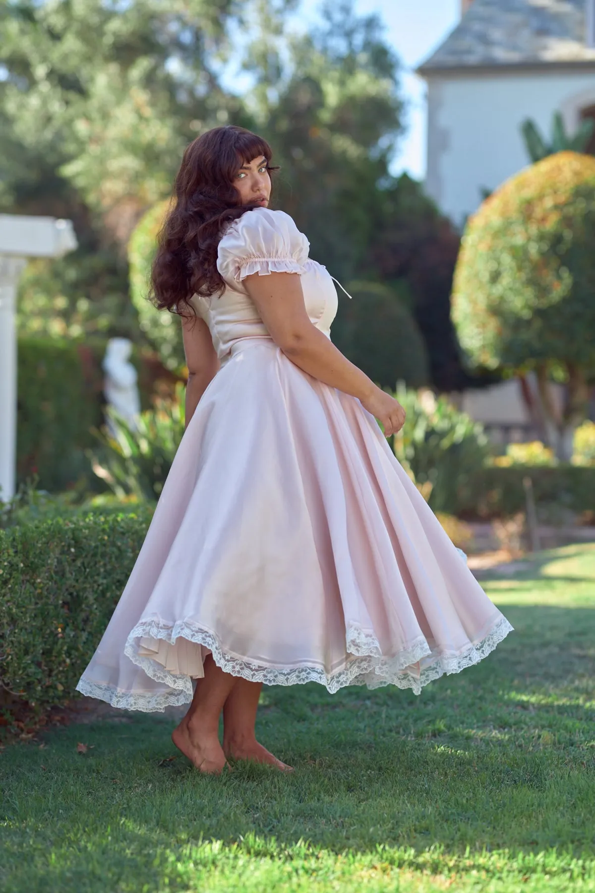 The Peach Fuzz Garden Party Dress