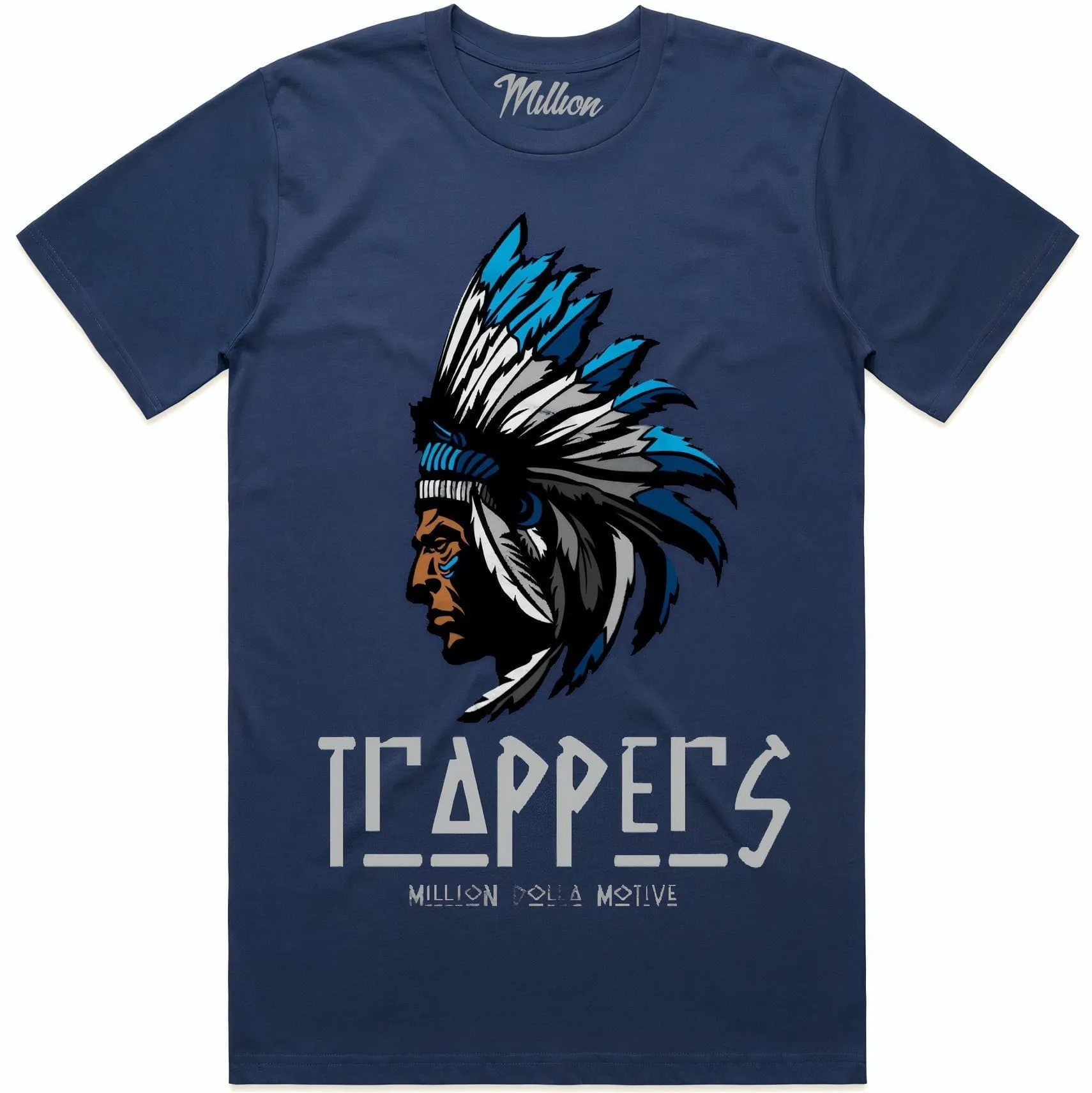 TRAPPERS : Navy Blue Sneaker Tees Shirt