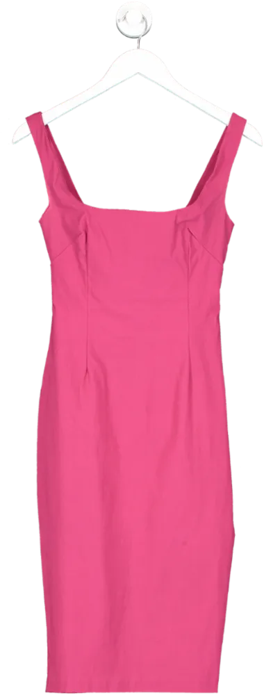 Vesper Pink Bodycon Pencil Midi Dress UK 8