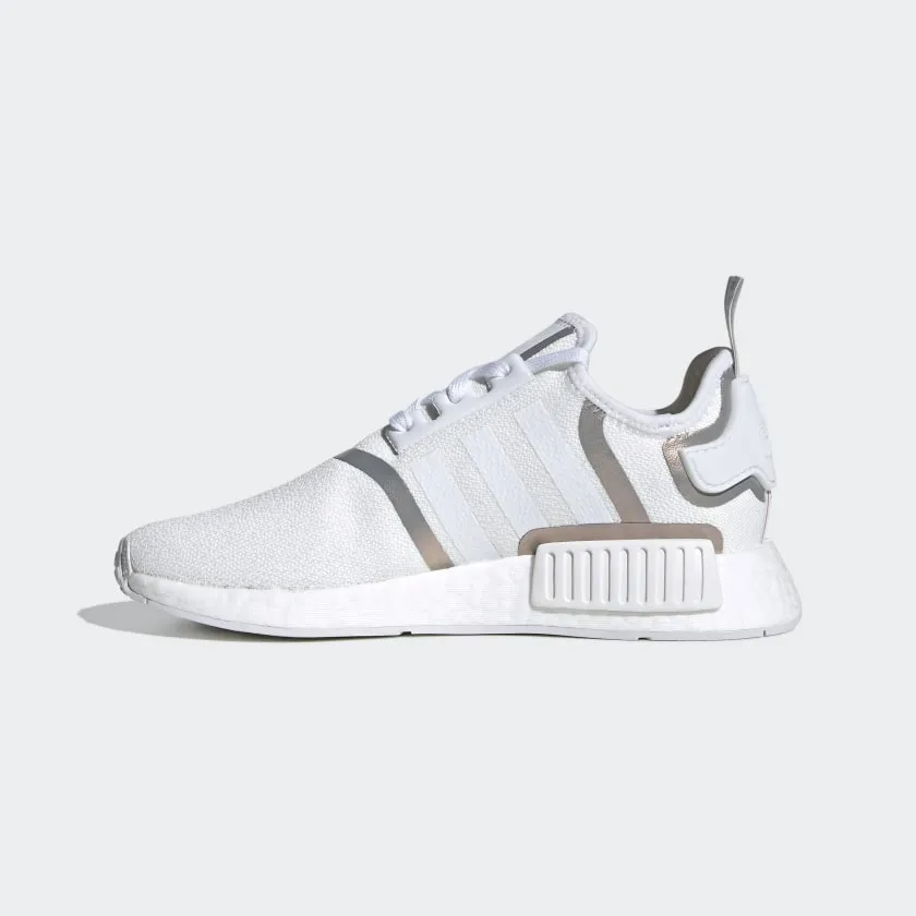 Warehouse SALE NMD R1 Women (White/Silver Shimmer)